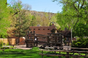 Picnic at the Herb Garden by the playground with close access to the river and trail.