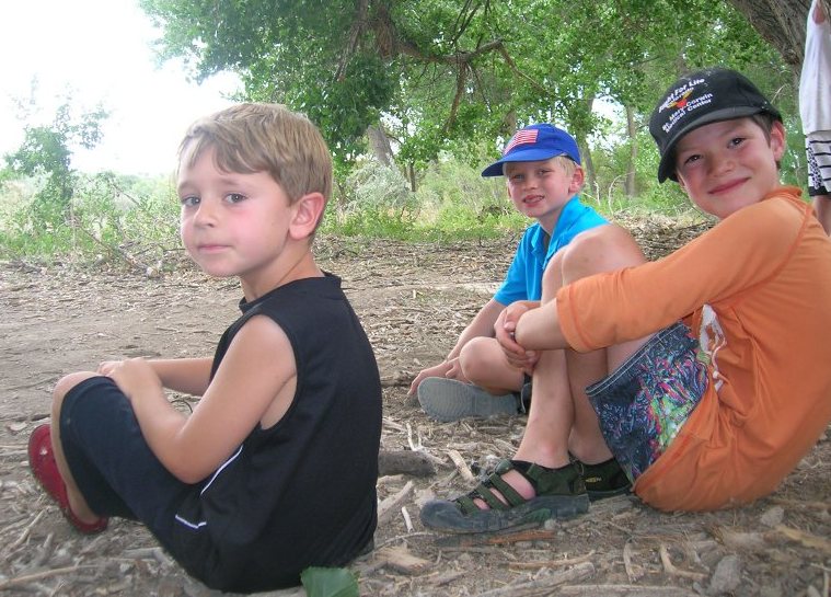 Summer campers enjoying the outdoors.